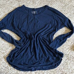 Women's Navy Blue Long Sleeve Top